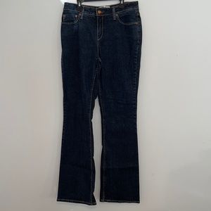 Signature Levi Strauss Women At Waist Bootcut Stretch Dark Denim Size 8 …